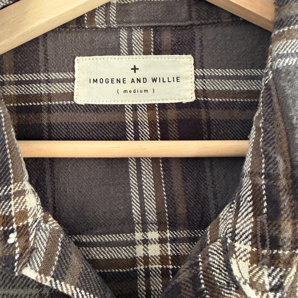 Imogene and Willie sawtooth pearl snap in caldera Men’s Medium Japanese Flannel - Picture 6 of 7